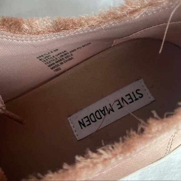 Steve Madden Pink Satin Lace Up Sneakers - Picture 3 of 6